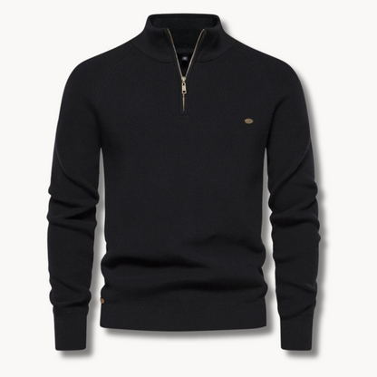 Men's Half-Zip Sweater | Slim Fit Knitted Jumper 1
