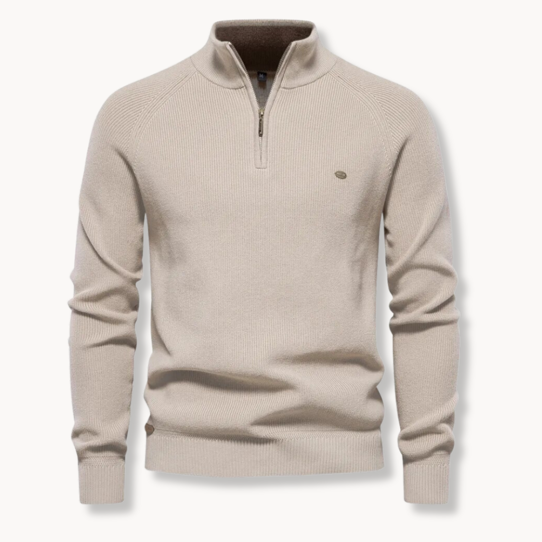 Men's Half-Zip Sweater | Slim Fit Knitted Jumper 2