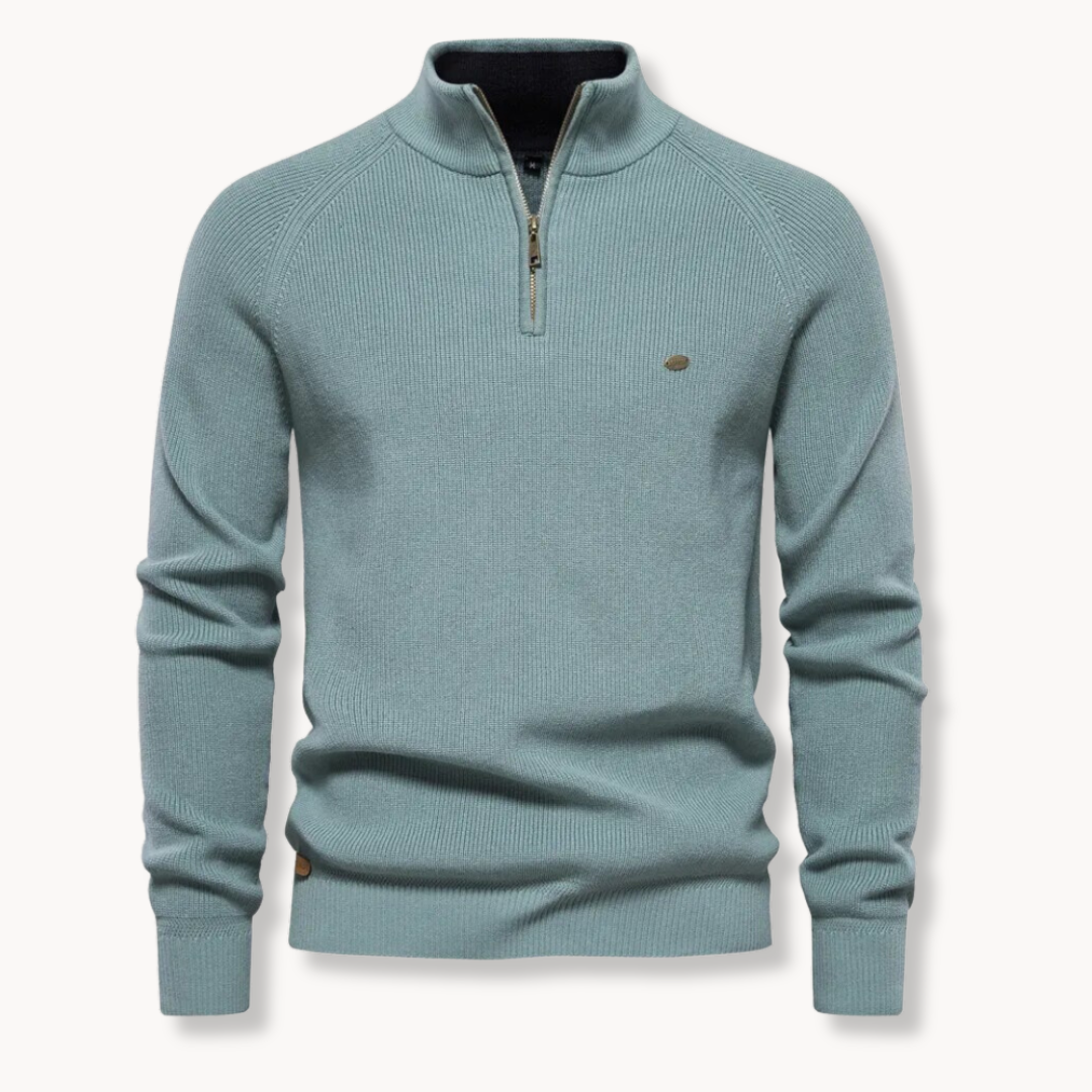 Men's Half-Zip Sweater | Slim Fit Knitted Jumper 3