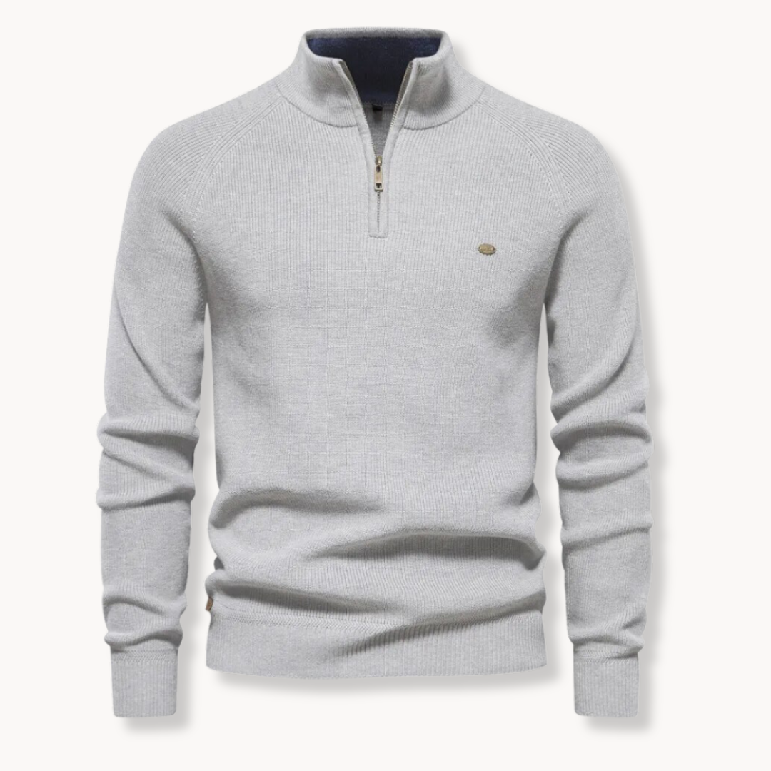 Men's Half-Zip Sweater | Slim Fit Knitted Jumper 4