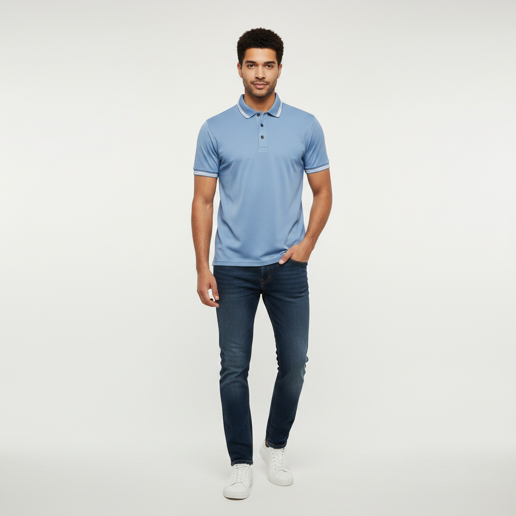 Men's Slim Fit Polo Shirt | Casual Short Sleeve Top