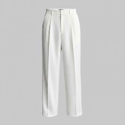 Men's Straight Fit Pleated Pants | Formal Wear