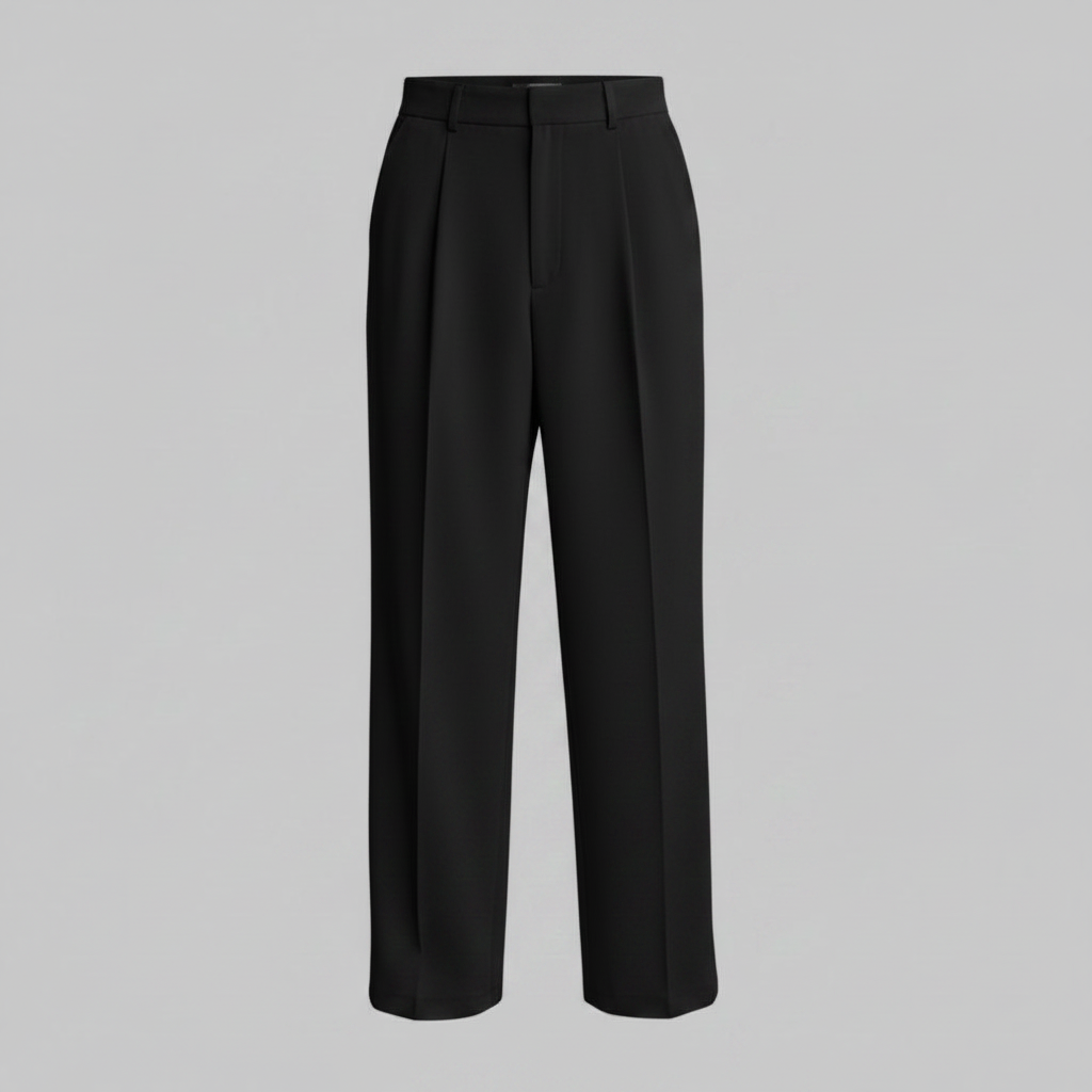 Men's Straight Fit Pleated Pants | Formal Wear