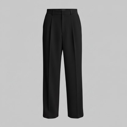 Men's Straight Fit Pleated Pants | Formal Wear