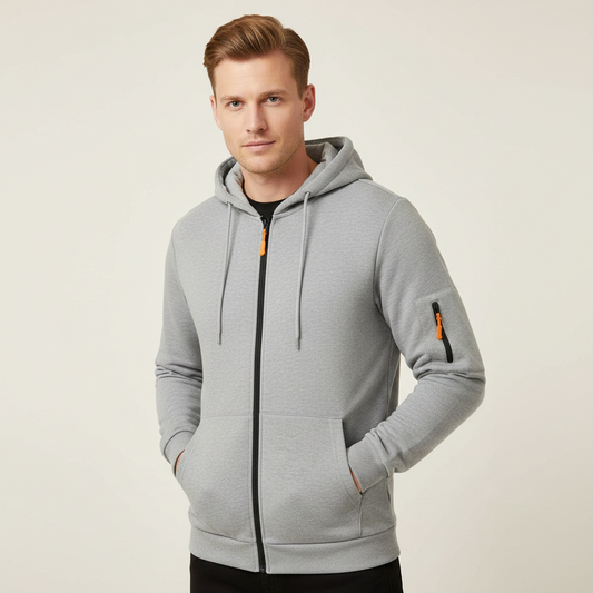 Men's Utility Zip-Up Hoodie | Stylish Sweatshirt with Pockets