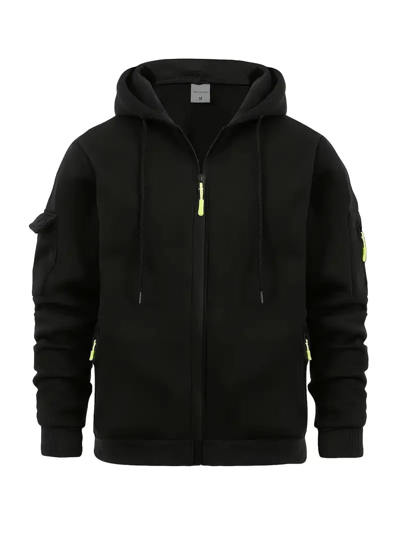 Men's Utility Zip-Up Hoodie | Stylish Sweatshirt with Pockets 3