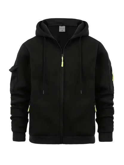 Men's Utility Zip-Up Hoodie | Stylish Sweatshirt with Pockets 3
