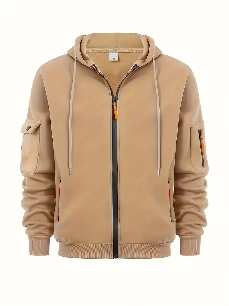 Men's Utility Zip-Up Hoodie | Stylish Sweatshirt with Pockets 4