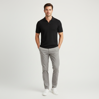 Men's Waffle Polo Shirt | Casual Summer Polo Shirts