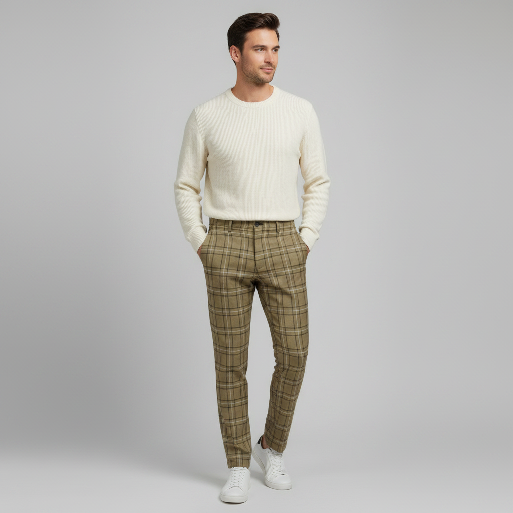 Sasha Checked Chino Pants | Men's Pants